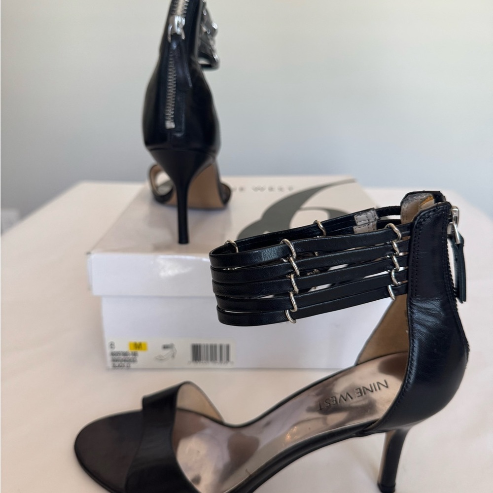 Nine West Black Strappy Sandals